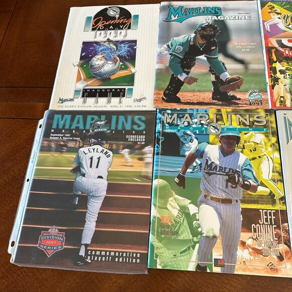 1993-99 Florida Marlins Program Lot (7 Programs) + Jeff Conine Pic World Series - Picture 2 of 7